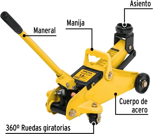 Vista 2 de Truper GAPA-2P Gato de piso de 1,5 toneladas, Pretul