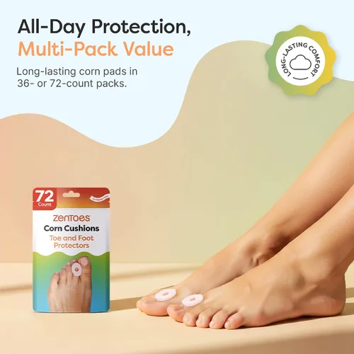 Vista 7 de ZenToes Almohadillas de tratamiento impermeables para dedos y pies (36 unidades) Waterproof & breathable protection for sensitive skin helps