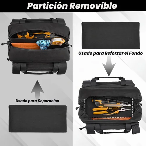 Vista 4 de MOZETO Bolsa de herramientas de 12 pulgadas, resistente al agua, pequeña bolsa de herramientas táctica, bolsas de herramientas con asa duradera