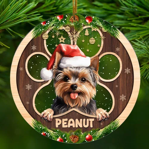 Vista 18 de Adorno personalizado de gato negro para regalo de Navidad de 2.90 x 2.90 pulgadas, acrílico personalizado con nombre de mascota, árbol para colgar