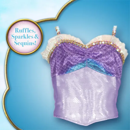 Vista 3 de Disney Vestido de 2 piezas de The Little Mermaid Ariel's - Traje de moda de sirena bajo el mar