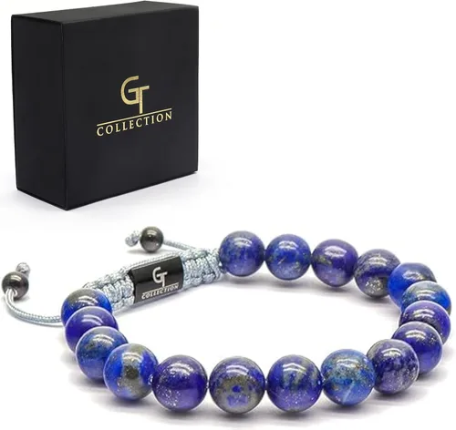 Vista 2 de Pulsera de cuentas para hombre Usuario con nombre, fama, fortuna y dinero 100% natural envuelto Pulsera de cuentas de piedras preciosas