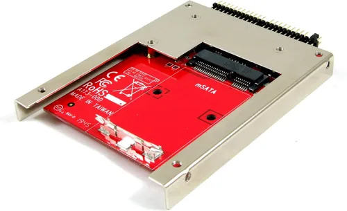 Vista 6 de IIDE-MSAT mSATA a convertidor de adaptador IDE de 2.5 pulgadas con soporte de marco de aluminio - Atrapa y retiene SSD mSATA como unidad SSD IDE