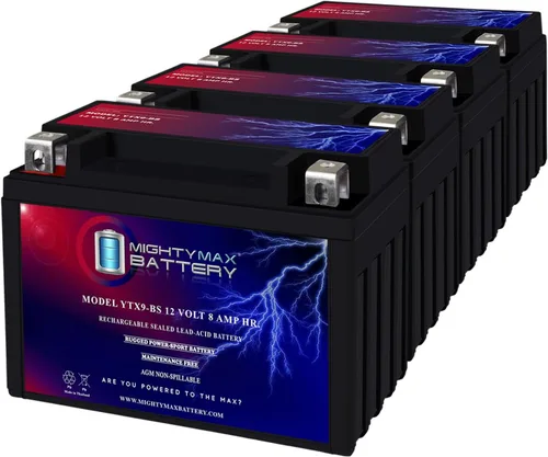 Vista 10 de Batería Mighty Max YTX9-BS - 12 V 8 Ah, 135 CCA, Batería SLA AGM para motocicleta recargable libre de mantenimiento