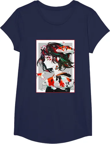 Vista 32 de Camiseta de anime anime japonés estético Otaku Negro