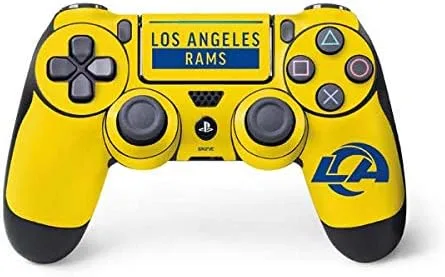 Vista 5 de Los Angeles Rams NFL PS4 Pro/slim driver Piel – Los Angeles Rams Blanco y Negro