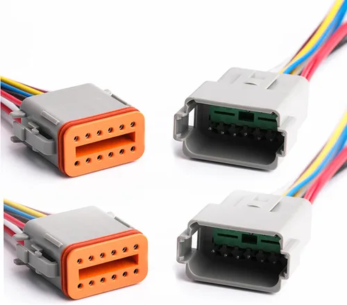 Vista 10 de Paquete de 6 conectores Deutsch DT de 2 pines, conectores eléctricos impermeables macho y hembra, arnés de cableado con cable de 16 AWG