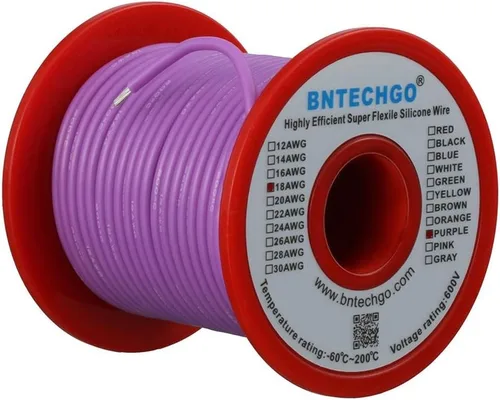 Vista 12 de BNTECHGO Alambre de silicona de calibre 16 rojo y negro cada 25 pies 2 Alambre de silicona calibre 16 rojo y negro