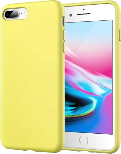 Vista 8 de JETech Funda de silicona para iPhone 8 Plus/7 Plus, color negro Tacto suave y sedoso, protección a prueba de golpes, resistente a los arañazos