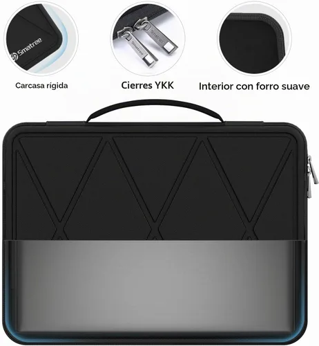 Vista 5 de Smatree Funda protectora rígida de EVA para Apple MacBook Air M4 2025 de Serie X - Negro