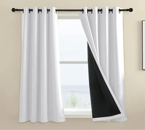 Vista 18 de Rutterllow - Cortinas 100% opacas, paneles de cortina con ojales, aislamiento térmico y bloqueo de luz para habitación y sala de estar