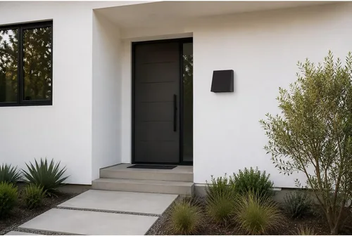 Vista 3 de Maxim Lighting Pathfinder - Lámpara de pared para exteriores con 1 luz, acabado de aluminio de bronce arquitectónico, lámpara de transición