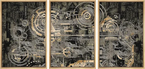 Vista 112 de wall26 Lienzo enmarcado para pared, juego de arte exótico tropical, océano, mar, avión, puesta de sol, transporte, fotografía, realismo, decorativo