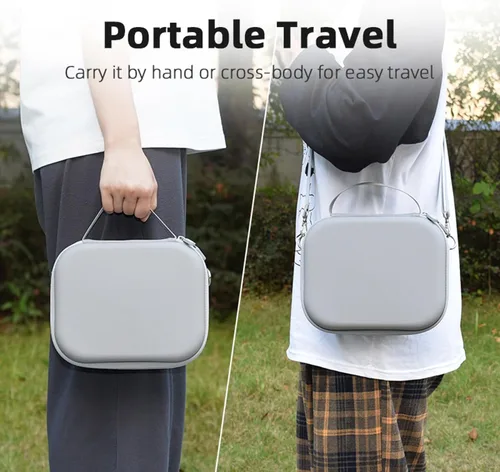 Vista 4 de Funda impermeable antigolpes para cámara, bolsa cruzada portátil dura compatible con DJI OSMO POCKET 3, 3 piezas LCD y 3 piezas de protector