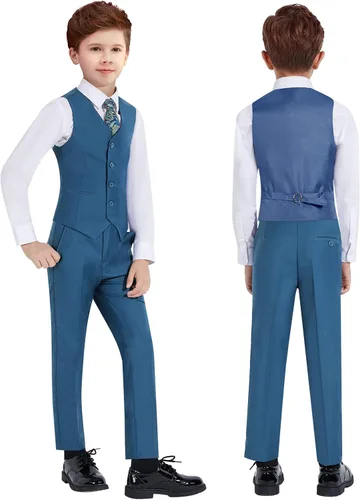 Vista 3 de Almighty Magic Trajes formales para niño, 5 piezas, conjunto de traje de vestir con anillo