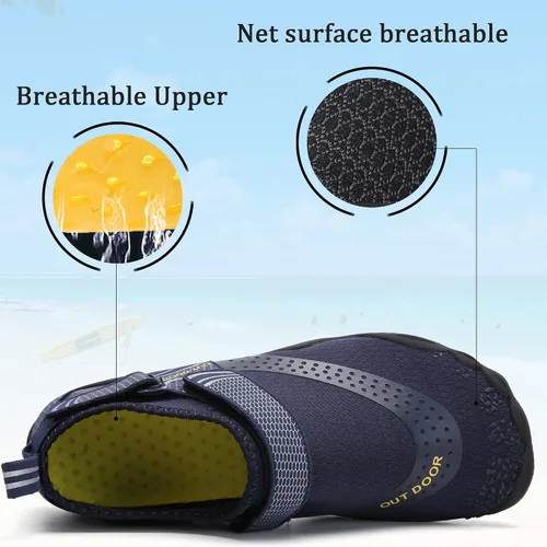 Vista 2 de Aoikoy Zapatos acuáticos para mujer y hombre, zapatos de agua descalzos, unisex, de secado rápido, para correr, gimnasio, fitness, para playa, yoga