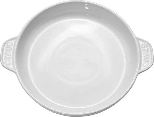 Vista 3 de STAUB Olla de cerámica redonda cubierta para brie de 8 pulgadas - Blanca