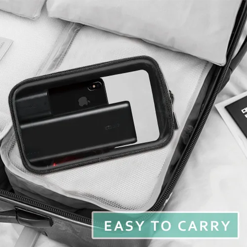 Vista 6 de ProCase Bolsa para dispositivos electrónicos, organizador de accesorios de viaje, bolsa de almacenamiento para disco duro, ratón, cables USB