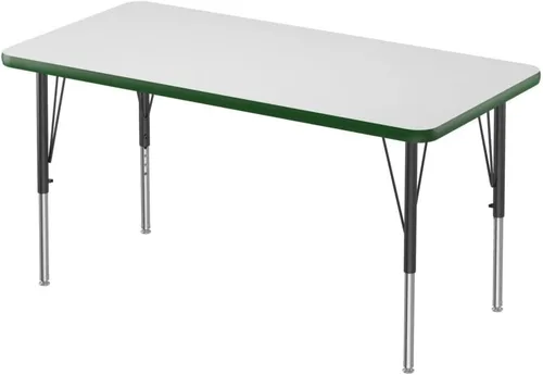Vista 60 de Correll - Mesa rectangular de 24 x 36 pulgadas, mesa de actividades superior de borrado en seco, altura ajustable (19 a 29), laminado de alta