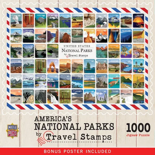 Vista 12 de MasterPieces National Parks Maps - Rompecabezas de 1000 piezas para adultos, familia o jóvenes - Parques Nacionales de Estados Unidos por Anderson