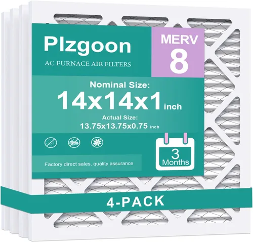 Vista 17 de Filtros de Aire 10x10x1 MERV 8 MPR 600 Paquete de 4 Filtros Plisados para Hogar HVAC AC Calefacción Filtros de Aire Acondicionado para Casa Oficina