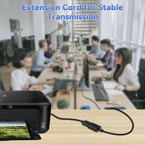 Vista 6 de Cable extensor USB de 5 pies (paquete de 10), cable de extensión USB 2.0, USB A macho a hembra, compatible con unidad flash USB, disco duro, lector