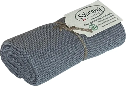 Vista 20 de Solwang 100% algodón orgánico certificado fabricado en la India Toalla de cocina/mano de diseño danés (verde ártico orgánico)