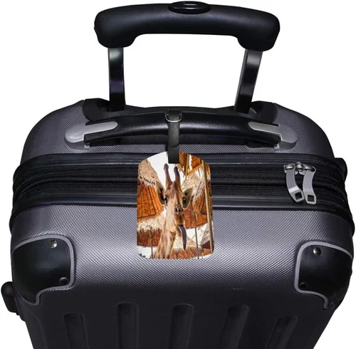 Vista 2 de Guitong Viaje Equipaje Etiqueta de Equipaje Siete Caballos Significancia Mochila Etiqueta Maleta Viaje Identificador de Cuero Inteligente Viaje