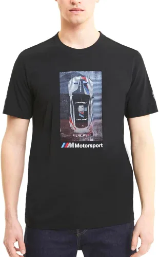 Vista 11 de PUMA Hombres BMW MMS Essentials Motorsport Tee Casual Tops Casual - Negro