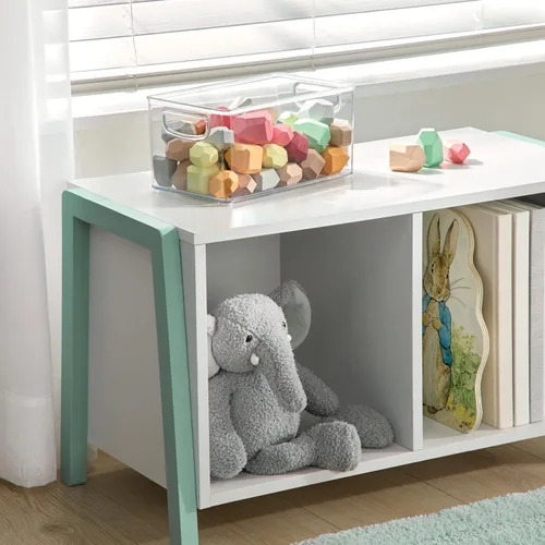 Vista 6 de iDesign - Contenedor apilable de plástico transparente, organizadores de cocina y almacenamiento para refrigerador y despensa Organizadores