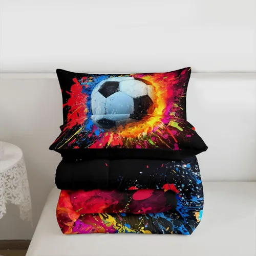Vista 122 de Juego de ropa de cama de baloncesto para niños y adolescentes, juego de edredón deportivo para niños, tamaño matrimonial, suave, ligero, decoración