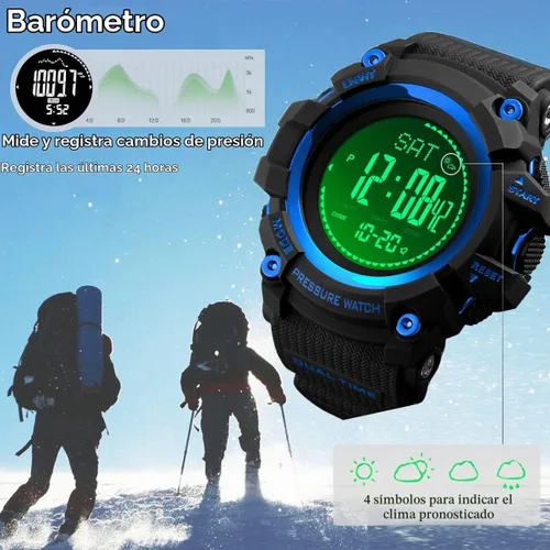 Vista 3 de Watch Compass, Altimeter Barometer Thermometer Temperature, Pedometer, Military Army Waterproof Outdoors Sport Digital Watch for Men