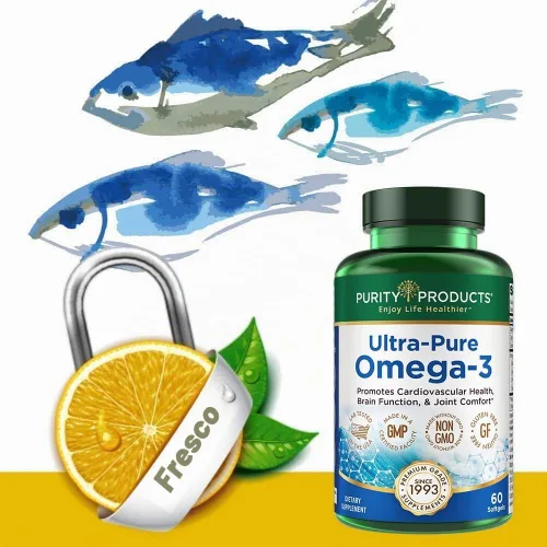 Vista 5 de Purity Products - Ultra Pure Omega 3,60 cápsulas blandas, Azul