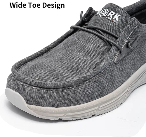 Vista 3 de LARNMERN Mocasines antideslizantes para hombre, zapatos de trabajo antideslizantes, zapatos para restaurante Trabajo, ligero, servicio de alimentos