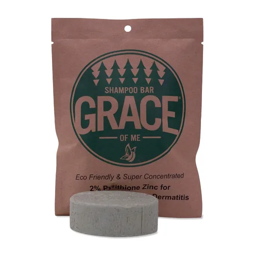Vista 9 de Grace of Me - Barra de champú de zinc con piritiona al 2% con manteca de karité (4 onzas) (lavanda)
