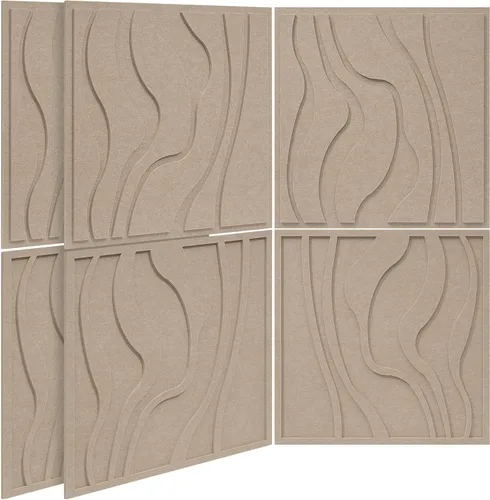 Vista 10 de BUBOS Paquete de 4 paneles acústicos grandes, tamaño total de 47.2 x 23.6 pulgadas, paneles de pared insonorizados, paneles de sonido decorativos