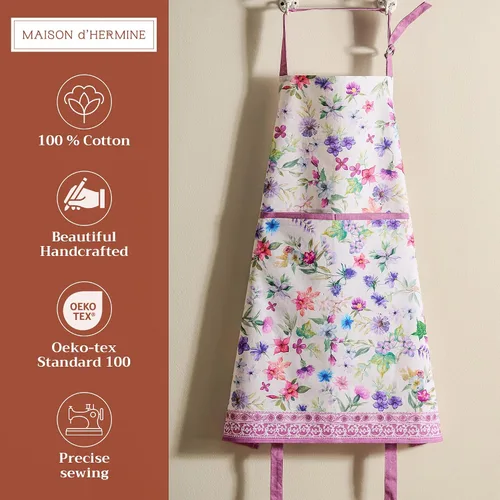 Vista 897 de Maison d' Hermine Delantales para mujer con bolsillo, 100% algodón (27.50 x 31.50 pulgadas)