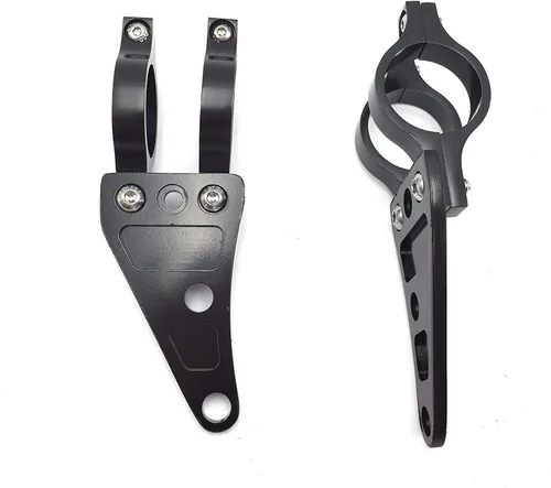 Vista 5 de XKH- Black 35mm Turn Signal Clamps Headlight Mount Bracket Fork Ear Chopper Cafe Racer Black Compatible with Universal Honda CBR Kawasaki Suzuki