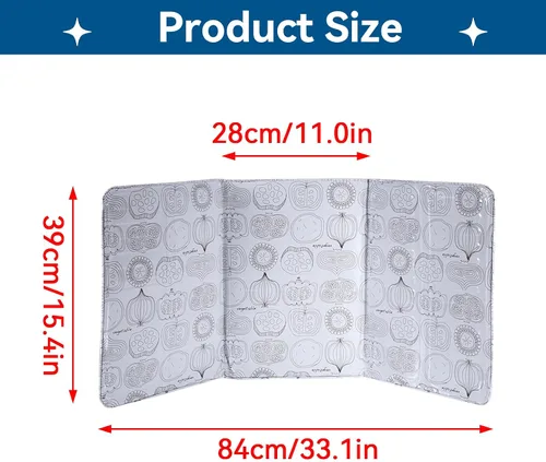 Vista 3 de Protector contra salpicaduras de 3 lados, pantalla plegable contra salpicaduras de aceite de cocina, protector de aceite para cocina, protector
