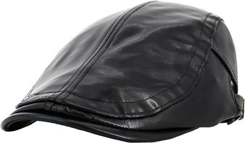 Vista 9 de KBETHOS Gorras clásicas de periódicos de la colección Ivy de Ascot de cuero fabricadas en Estados Unidos