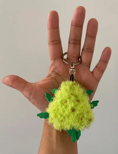 Vista 2 de PAW20 Llavero Bud the Weed Nug Divertido Llavero de felpa genial Regalo divertido Forro polar suave Juguete antiestrés para adultos, Verde