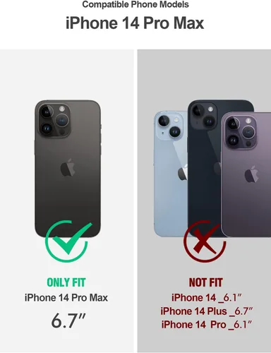 Vista 2 de Poetic Funda compatible con iPhone 14 Pro Max, funda Spartan para iPhone 14 Pro Max, textura de cuero resistente a prueba de golpes, con protector