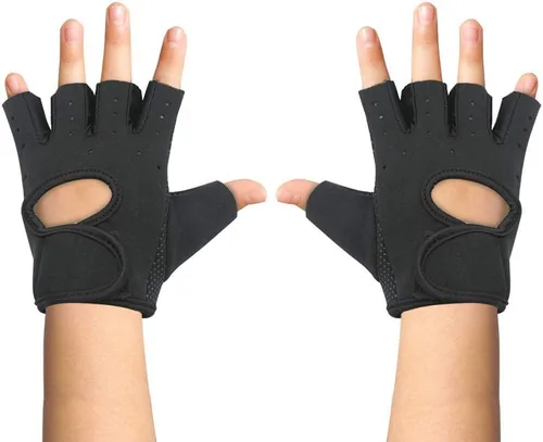 Vista 8 de Luwint Guantes de entrenamiento sin dedos para niños, guantes antideslizantes de fitness para niños, ciclismo, yoga, levantamiento de pesas, 1 par