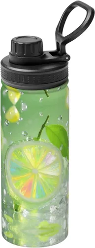 Vista 12 de Colorful Clouds Printed Insulated Water Bottle, 18oz Stainless Steel Funny Travel Mug, Leakproof Hot & Cold for Sports, Gym, Hiking