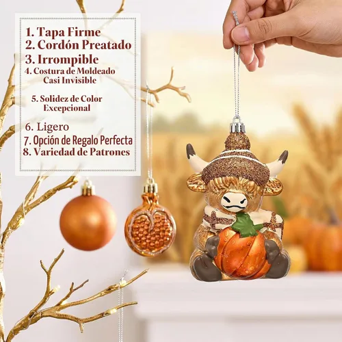 Vista 6 de Valery Madelyn 30ct Fall Ornaments Tree Decorations Shatterproof Home Decor Fall Crafts Autumn Thanksgiving Christmas Tree Decorations Ornaments