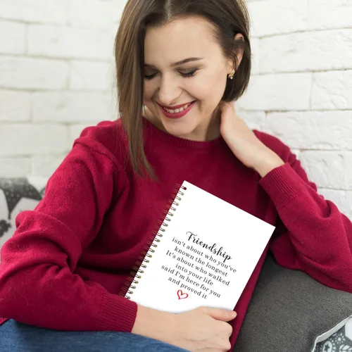 Vista 3 de Cuadernos de espiral de amistad, regalos de amistad para mujeres, amigos, diario, regalos para mejores amigas, diarios para escribir, cuaderno