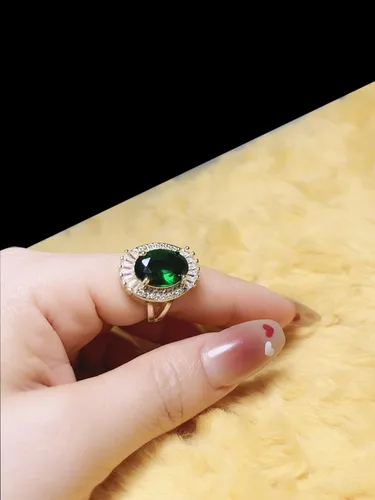 Vista 5 de Anillo apilable ajustable de las mujeres de la circona azul de la moda vintage y regalos de vacaciones