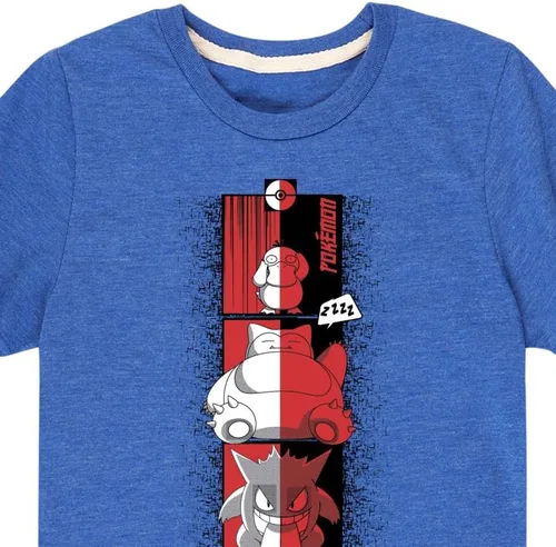 Vista 3 de HYBRID APPAREL - Pokémon - Psyduck Snorlax Gengar Cool - Camiseta de manga corta para jóvenes