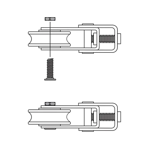 Vista 6 de Prime-Line D 1799 Kit de reemplazo de rodillos para puerta de patio, 1-1/2 pulgadas, paquete de 2