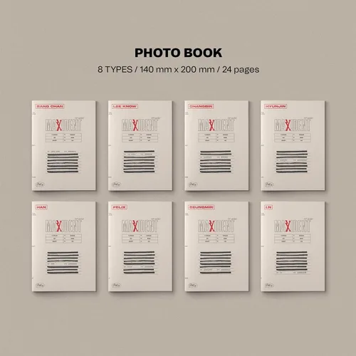 Vista 4 de Stray Kids - Mini álbum [MAXIDENT] (CASE Ver. / CHANGBIN Ver.) Estuche de papel + libro de fotos + CD-R + papel de letras + tarjeta de fotos +
